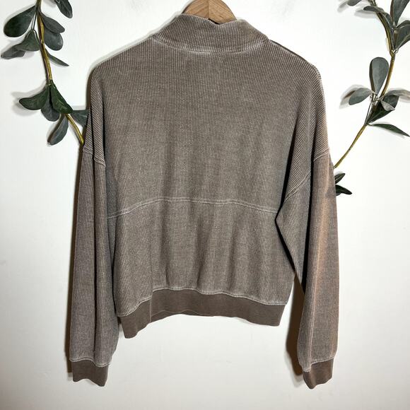 Thread & Supply Brown Ribbed Pullover - Picture 4 of 4